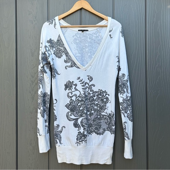 Truly Madly Deeply Long Sweatshirt Y2K Mid 2000s Era Sz Small Floral Long Sleeve - Picture 10 of 10